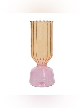 Anthropologie Calle Mouth Blown Borosilicate Glass Candle Holder